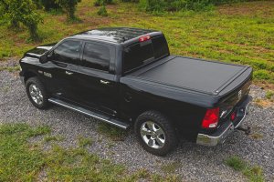Ram 1500 Classic Powered Retractable Bed Cover - Rough Country - Heavy-Duty Aluminum, UV Protection - Matte Black - '19-'24